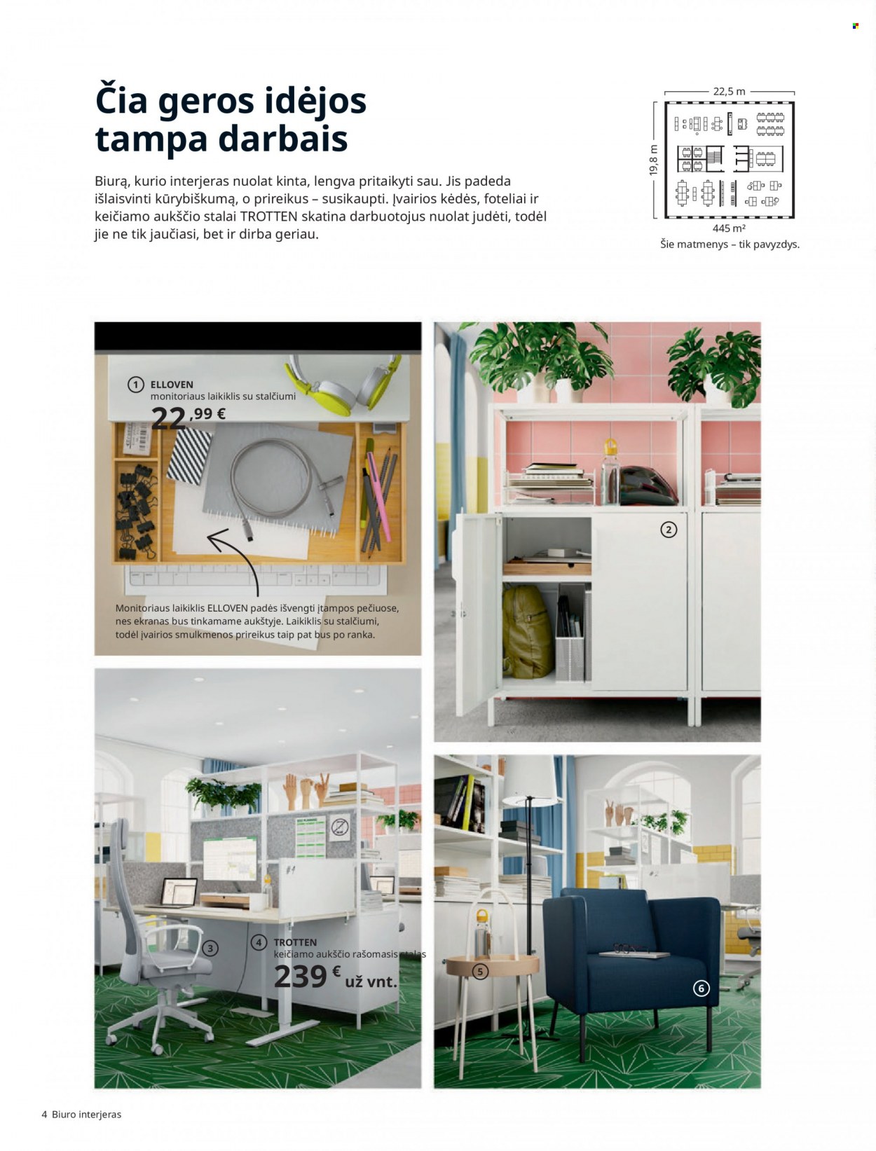 thumbnail - „IKEA“ leidinys - Išpardavimų produktai - rasomasis stalas, foteliai, kėdė. 4 puslapis.