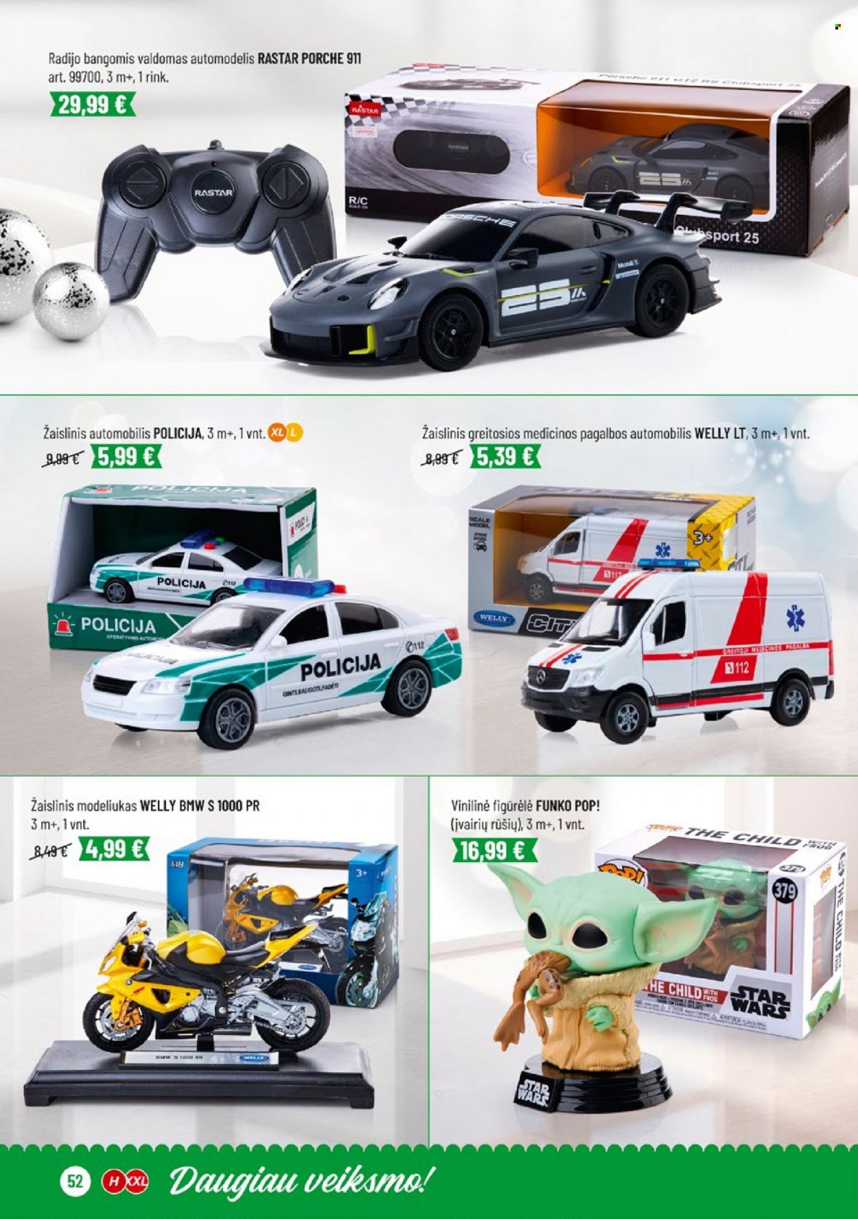 thumbnail - „NORFA“ leidinys - 2023 11 14 - 2023 12 04 - Išpardavimų produktai - automobilis, žaislinis automobilis, figūrėlė. 52 puslapis.