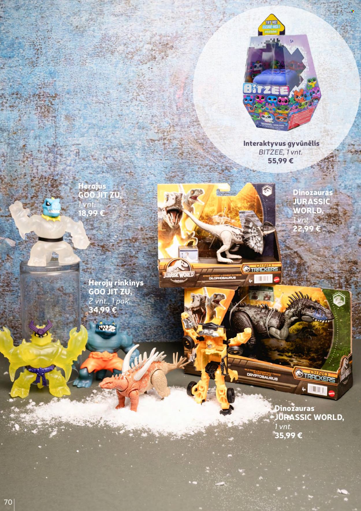 thumbnail - „Rimi“ leidinys - 2023 11 21 - 2024 01 01 - Išpardavimų produktai - Jurassic World, žaisliné. 70 puslapis.
