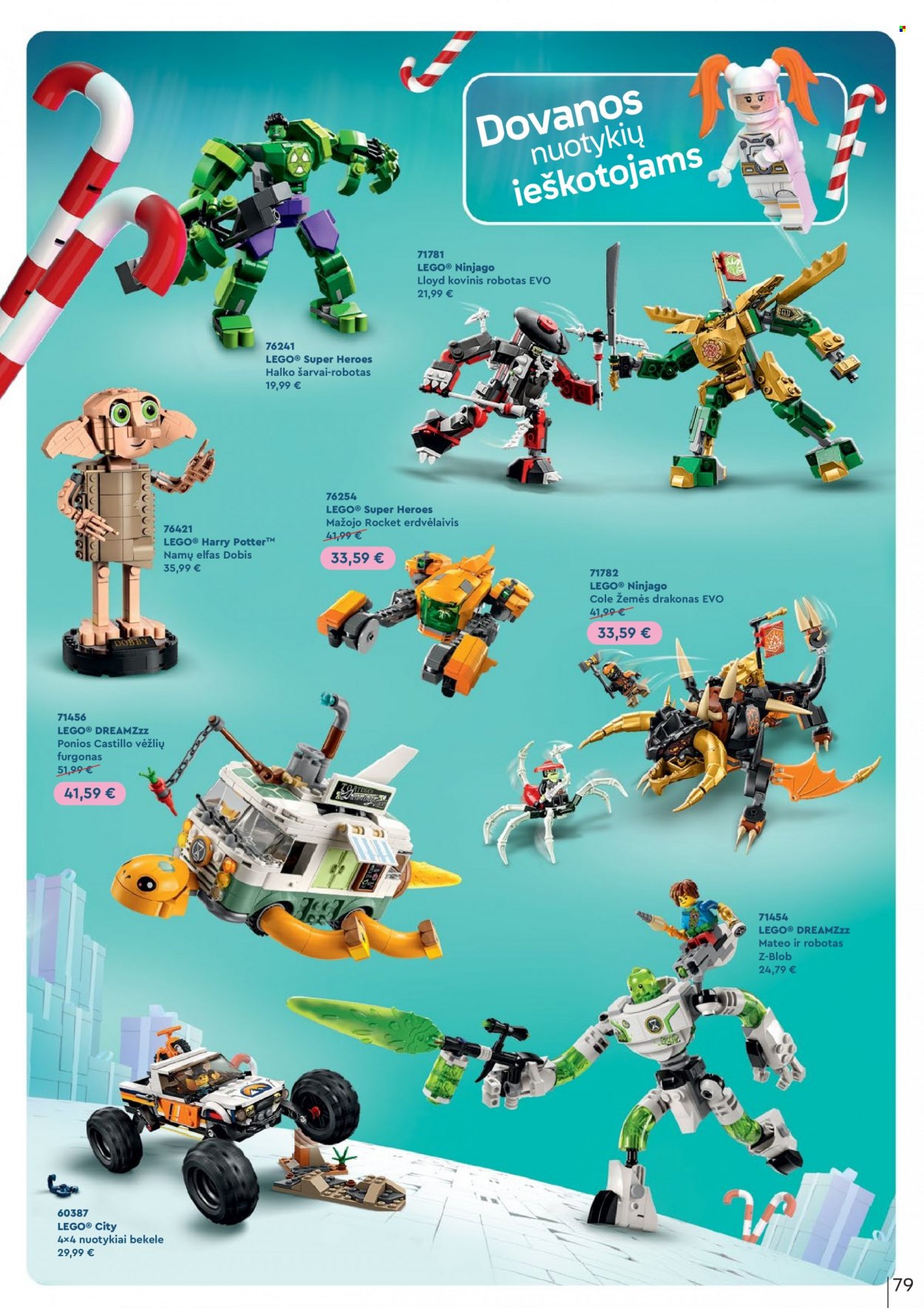 „Rimi“ leidinys - 2023 11 21 - 2024 01 01 - Išpardavimų produktai - Lego, Lego City. 79 puslapis.