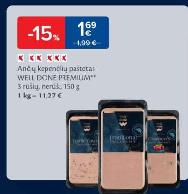 Ančių kepenėlių paštetas WELL DONE PREMIUM