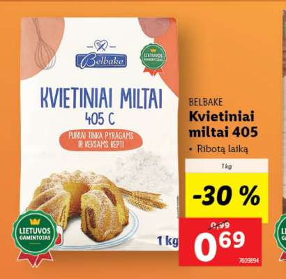 Kvietiniai miltai 405