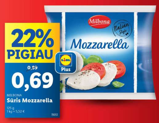 Milbona Sūris Mozzarella