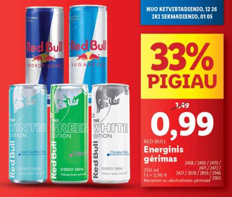 Red Bull Energinis gėrimas