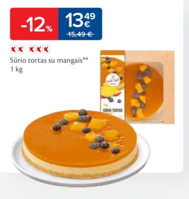 Sūrio tortas su mangais