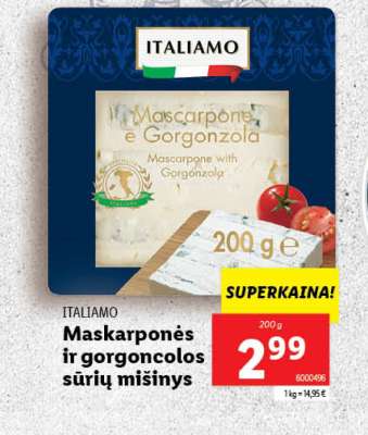 ITALIAMO Mascarpone ir gorgonzolos sūrių mišinys