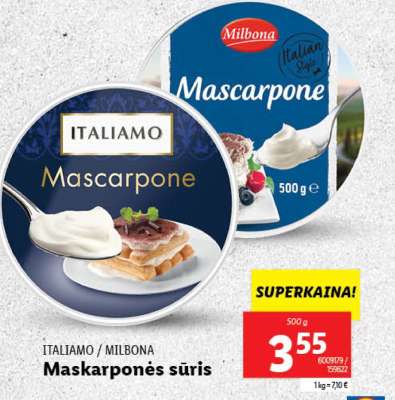 ITALIAMO / MILBONA Mascarponės sūris