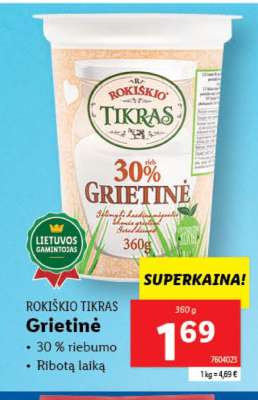 ROKIŠKIO TIKRAS Grietinė