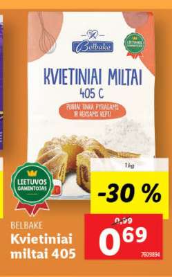 Belbake Kvietiniai miltai 405