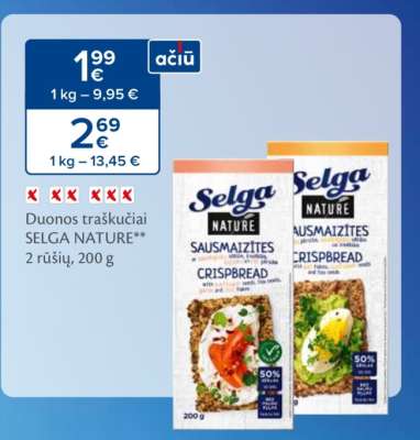 Selga Nature Crispbread