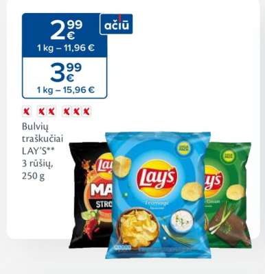 Bulvių traškučiai LAY'S