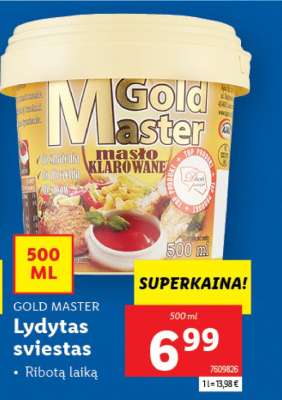 Gold Master Lydytas sviestas