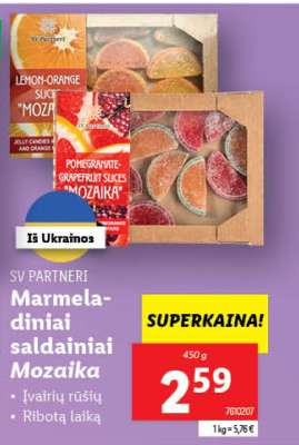 Marmeladiniai saldainiai Mozaika