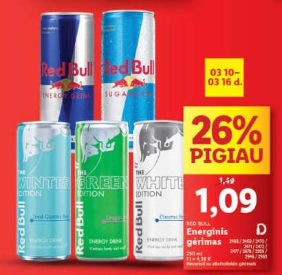 Red Bull Energinis gėrimas