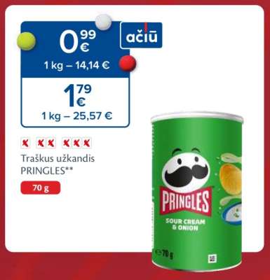 Traškus užkandis PRINGLES