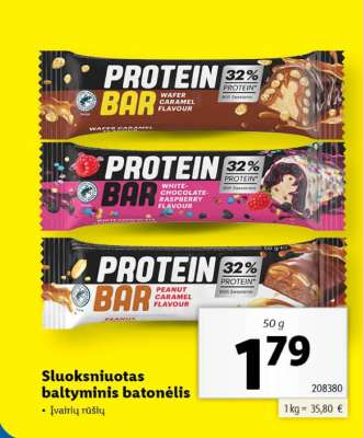Sluoksniuotas baltyminis batonėlis