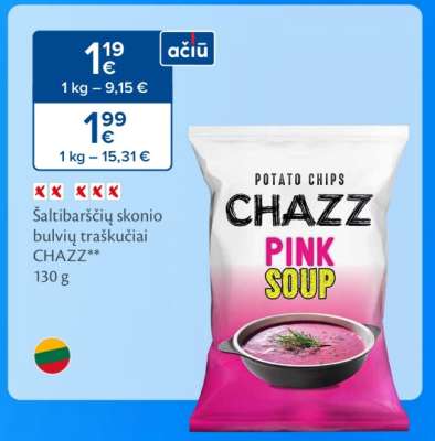 CHAZZ Pink Soup Potato Chips