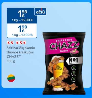 CHAZZ Bread Chips Pink Soup