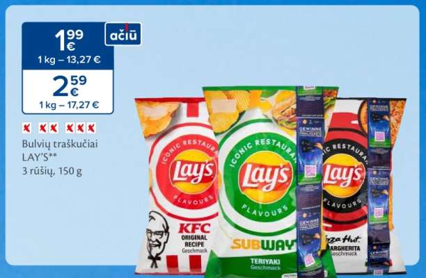 Bulvių traškučiai LAY'S