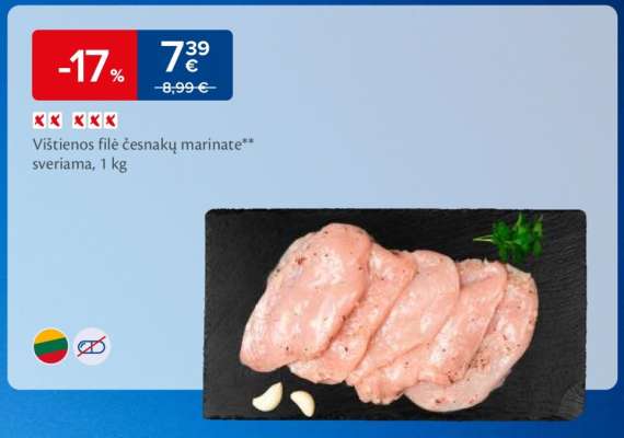 Vištienos filė česnakų marinate