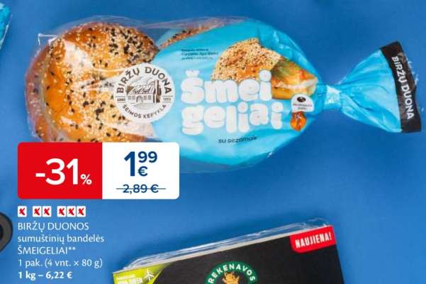 BIRŽŲ DUONOS sumuštinių bandelės ŠMEIGELIAI