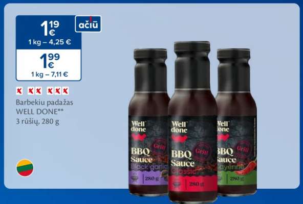 Barbekiu padažas WELL DONE