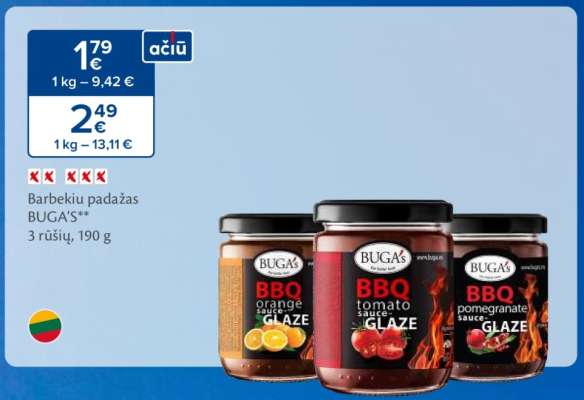 Barbekiu padažas BUGA'S