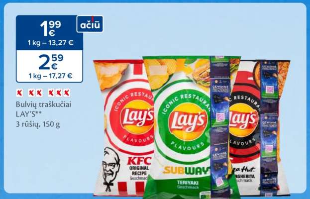 Bulvių traškučiai LAY'S