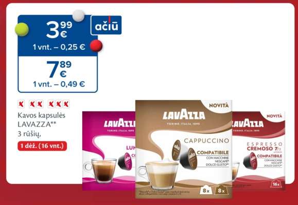 Kavos kapsulės LAVAZZA