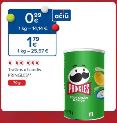 Traškus užkandis PRINGLES