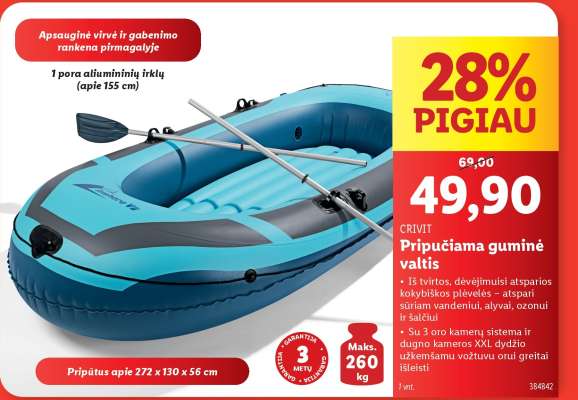 Pripučiama guminė valtis