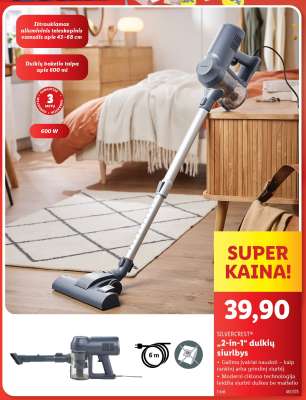 "2-in-1" dulkių siurblys