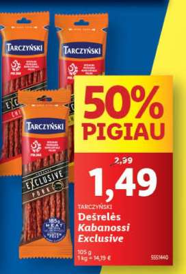 Dešrelės Kabanossi Exclusive