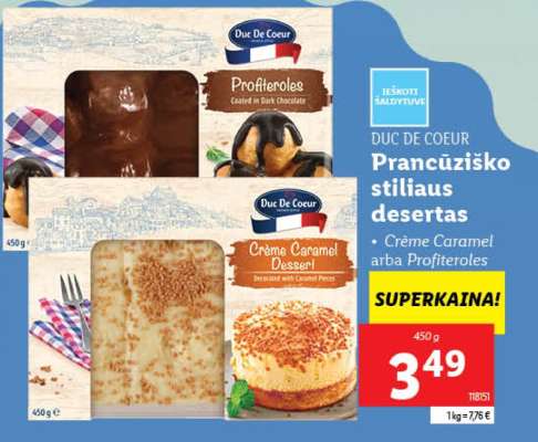 Prancūziško stiliaus desertas