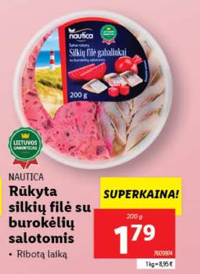 Rūkyta silkių filė su burokėlių salotomis