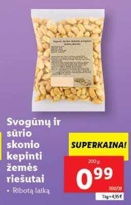Svogūnų ir sūrio skonio keptinti žemės riešutai