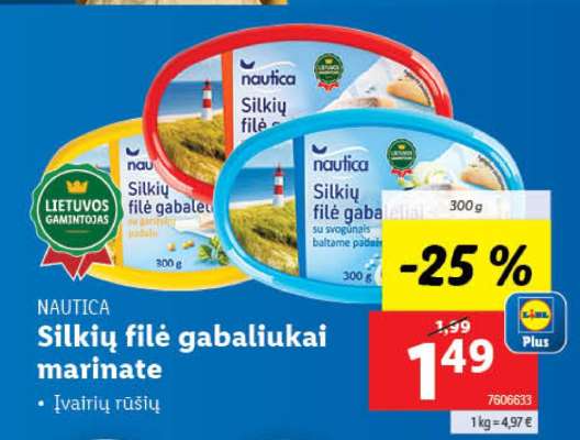 Silkių filė gabaliukai marinate