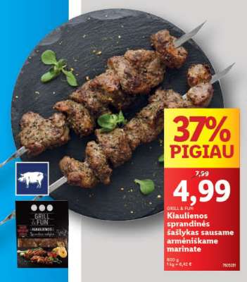 Kiaulienos sprandinės šašlykas sausame armėniškame marinate