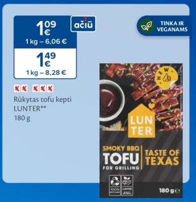 Rūkytas tofu kepti LUNTER