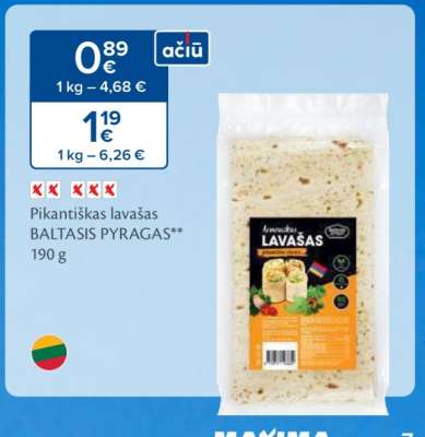 Pikantiškas lavašas BALTASIS PYRAGAS