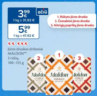 Jūros druskos dribsniai MALDON