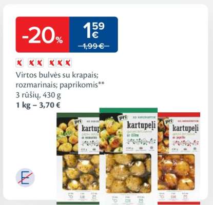 Virtos bulvės su krapais; rozmarinais; paprikomis