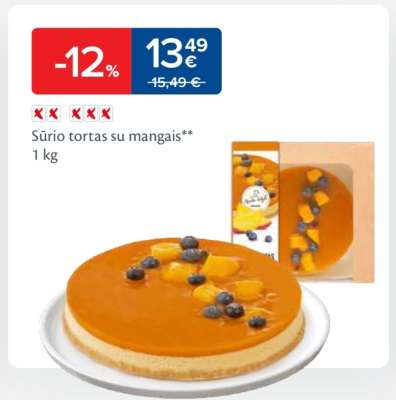Sūrio tortas su mangais