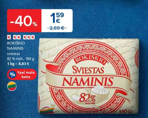 ROKIŠKIO NAMINIS sviestas