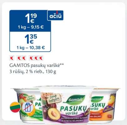GAMTOS pasukų varškė