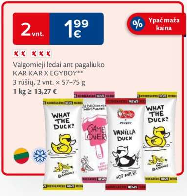 Valgomieji ledai ant pagaliuko KAR KAR X EGYBOY