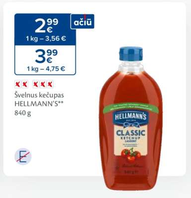 Švelnus kečupas HELLMANN’S