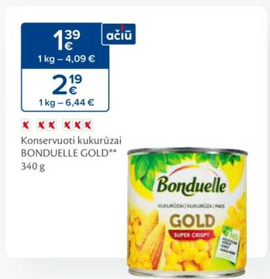 Konservuoti kukurūzai BONDUELLE GOLD