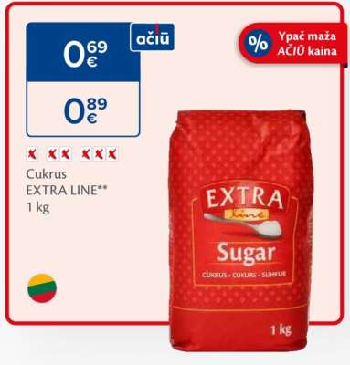 Cukrus EXTRA LINE