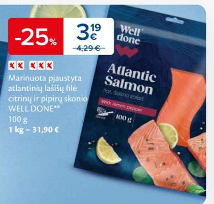 Well Done Atlantic Salmon